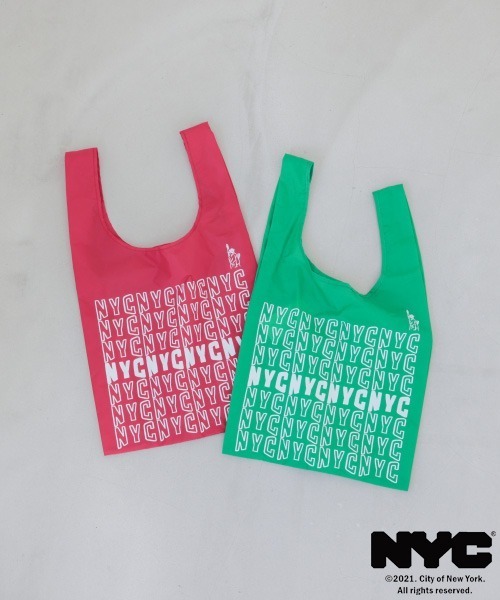 LOWRYS FARM(ローリーズファーム)の「NYCエコバック 939713(エコバッグ/サブバッグ・レディース・グリーン/レッド・FREE)」の4枚目の写真