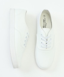 【伸びる靴ひも】PUスニーカー