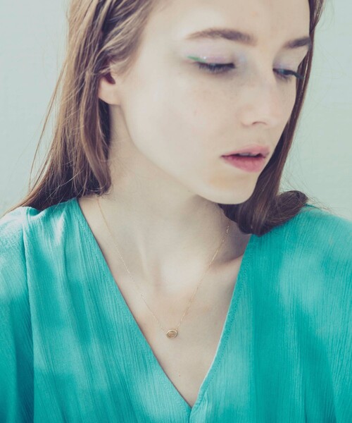 ○K10YG ルチレィテッドクォーツ ネックレス