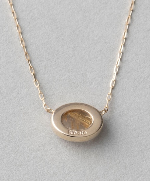 ○K10YG ルチレィテッドクォーツ ネックレス