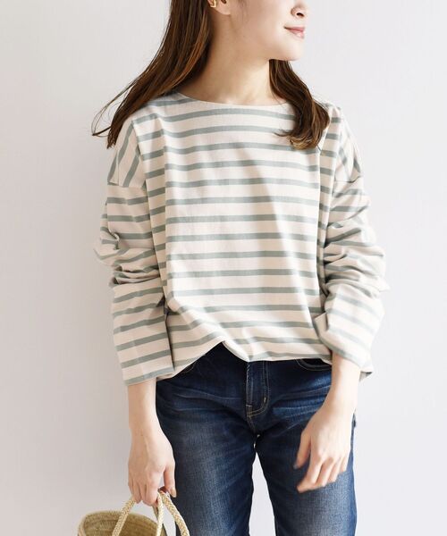 SHIPS Days(シップスデイズ)の「SHIPS Days:バスクTee(Tシャツ/カットソー・レディース・ホワイト/ベージュ/ライトグリーン・ONE SIZE)」の8枚目の写真