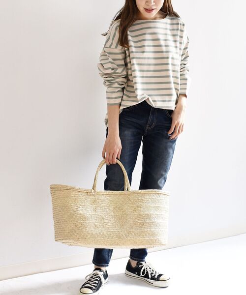 SHIPS Days(シップスデイズ)の「SHIPS Days:バスクTee(Tシャツ/カットソー・レディース・ホワイト/ベージュ/ライトグリーン・ONE SIZE)」の11枚目の写真