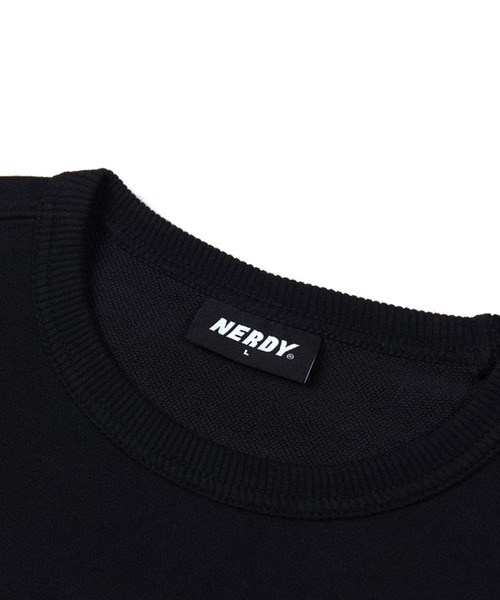 NERDY（ノルディ）の「NERDY Back Slogan Sweatshirt / ノルディー バック スローガン スウェットシャツ（スウェット・メンズ・ブラック/オフホワイト・S/M/L）」の11枚目の写真