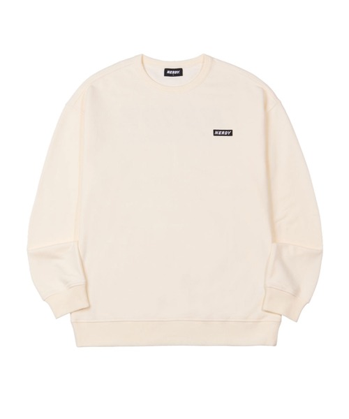 NERDY（ノルディ）の「NERDY Back Slogan Sweatshirt / ノルディー バック スローガン スウェットシャツ（スウェット・メンズ・ブラック/オフホワイト・S/M/L）」の7枚目の写真