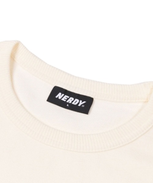 NERDY（ノルディ）の「NERDY Back Slogan Sweatshirt / ノルディー バック スローガン スウェットシャツ（スウェット・メンズ・ブラック/オフホワイト・S/M/L）」の12枚目の写真