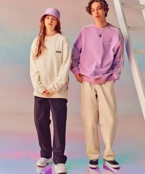 NERDY（ノルディ）の「NERDY Back Slogan Sweatshirt / ノルディー バック スローガン スウェットシャツ（スウェット・メンズ・ブラック/オフホワイト・S/M/L）」の3枚目の写真