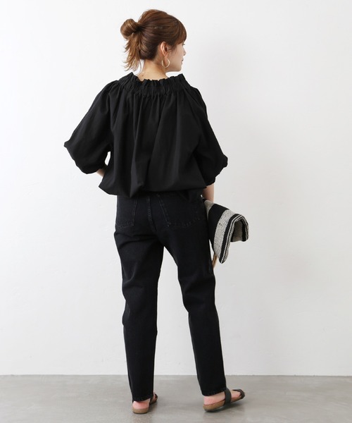 JOURNAL STANDARD（ジャーナルスタンダード）の「サンドコットン2WAYブラウス◆（シャツ/ブラウス・レディース・ブラック/イエロー/ホワイト・FREE）」の7枚目の写真