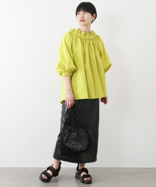 JOURNAL STANDARD（ジャーナルスタンダード）の「サンドコットン2WAYブラウス◆（シャツ/ブラウス・レディース・ブラック/イエロー/ホワイト・FREE）」の13枚目の写真