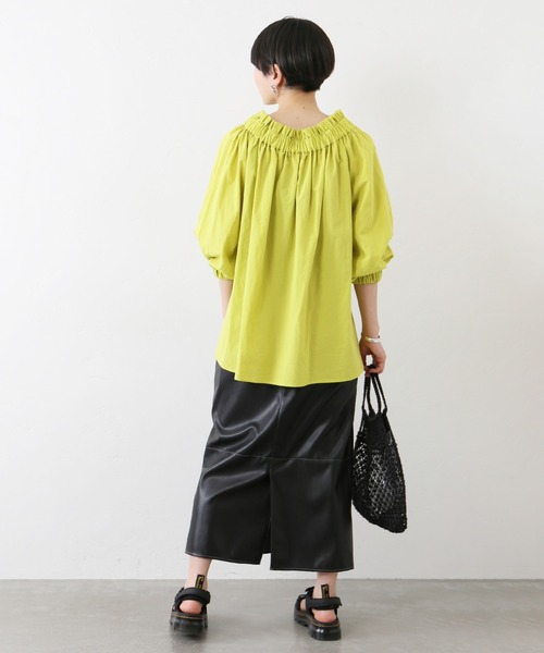 JOURNAL STANDARD（ジャーナルスタンダード）の「サンドコットン2WAYブラウス◆（シャツ/ブラウス・レディース・ブラック/イエロー/ホワイト・FREE）」の14枚目の写真