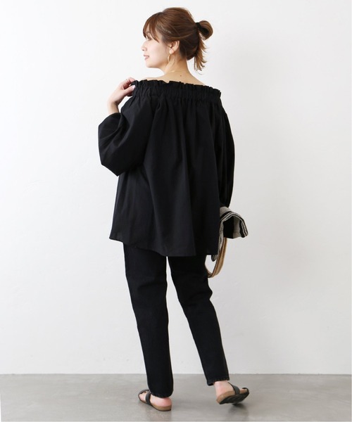 JOURNAL STANDARD（ジャーナルスタンダード）の「サンドコットン2WAYブラウス◆（シャツ/ブラウス・レディース・ブラック/イエロー/ホワイト・FREE）」の5枚目の写真