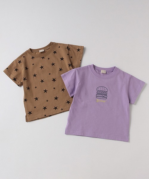 petit main（プティマイン）の「プティプラ BOYS Tシャツセット（Tシャツ/カットソー・キッズ・オフホワイト/パープル・110cm/90cm/100cm/80ｃｍ）」の2枚目の写真