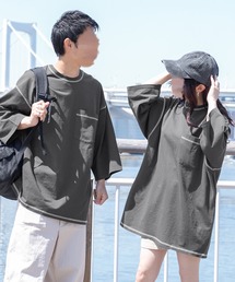 配色ステッチデカポケT(ユニセックス)