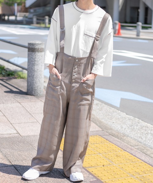 PairPair(ペアペア)の「配色ステッチデカポケT(ユニセックス)(Tシャツ/カットソー・レディース・スミクロ/グレイッシュベージュ/オフホワイト・FREE)」の15枚目の写真