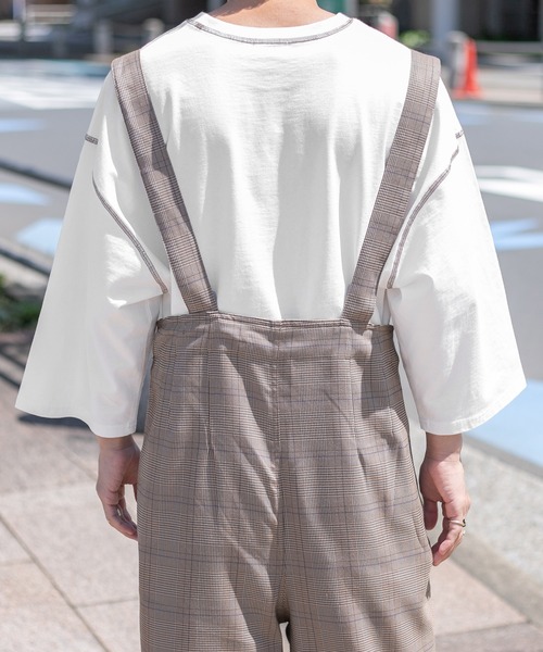 PairPair(ペアペア)の「配色ステッチデカポケT(ユニセックス)(Tシャツ/カットソー・レディース・スミクロ/グレイッシュベージュ/オフホワイト・FREE)」の18枚目の写真