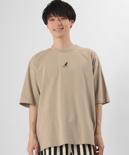 KANGOL（カンゴール）の「【KANGOL/カンゴール】ワンポイント ブランドロゴ刺繍Tシャツ/ ビッグシルエット（Tシャツ/カットソー・メンズ・ライトブルー/ブラック/ベージュ/オフホワイト・M/L/XL）」の7枚目の写真
