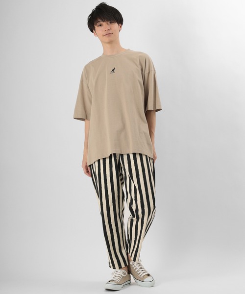 KANGOL（カンゴール）の「【KANGOL/カンゴール】ワンポイント ブランドロゴ刺繍Tシャツ/ ビッグシルエット（Tシャツ/カットソー・メンズ・ライトブルー/ブラック/ベージュ/オフホワイト・M/L/XL）」の17枚目の写真