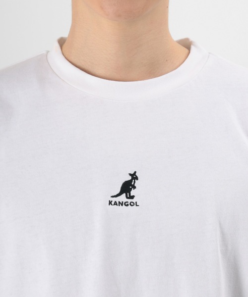 KANGOL（カンゴール）の「【KANGOL/カンゴール】ワンポイント ブランドロゴ刺繍Tシャツ/ ビッグシルエット（Tシャツ/カットソー・メンズ・ライトブルー/ブラック/ベージュ/オフホワイト・M/L/XL）」の12枚目の写真