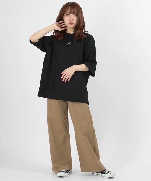 KANGOL（カンゴール）の「【KANGOL/カンゴール】ワンポイント ブランドロゴ刺繍Tシャツ/ ビッグシルエット（Tシャツ/カットソー・メンズ・ライトブルー/ブラック/ベージュ/オフホワイト・M/L/XL）」の15枚目の写真