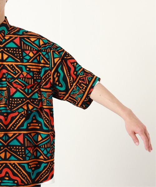 JOURNAL STANDARD relume（ジャーナルスタンダード　レリューム）の「アフリカンバティック半袖シャツ（シャツ/ブラウス・メンズ・ブラック/ブラウン/グリーン・FREE）」の19枚目の写真