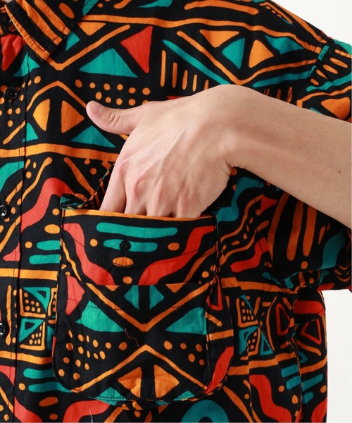 JOURNAL STANDARD relume（ジャーナルスタンダード　レリューム）の「アフリカンバティック半袖シャツ（シャツ/ブラウス・メンズ・ブラック/ブラウン/グリーン・FREE）」の15枚目の写真