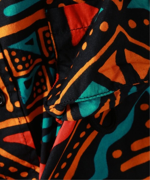 JOURNAL STANDARD relume（ジャーナルスタンダード　レリューム）の「アフリカンバティック半袖シャツ（シャツ/ブラウス・メンズ・ブラック/ブラウン/グリーン・FREE）」の8枚目の写真