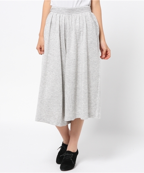 Ray BEAMS（レイビームス）の「Ray BEAMS / ニット ギャザーキュロット（その他パンツ・レディース・ライトグレー/ブラック・ONE SIZE）」の2枚目の写真