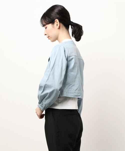 LODISPOTTO（ロディスポット）の「ジュエルパールデニムジャケット（デニムジャケット・レディース・ライトブルー/ネイビー・MEDIUM）」の3枚目の写真