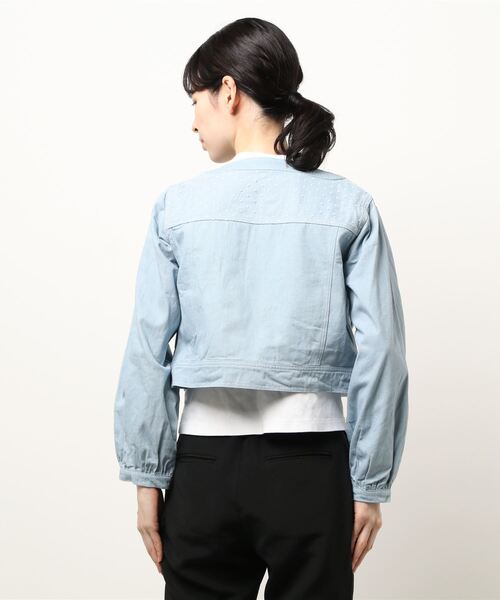 LODISPOTTO（ロディスポット）の「ジュエルパールデニムジャケット（デニムジャケット・レディース・ライトブルー/ネイビー・MEDIUM）」の4枚目の写真