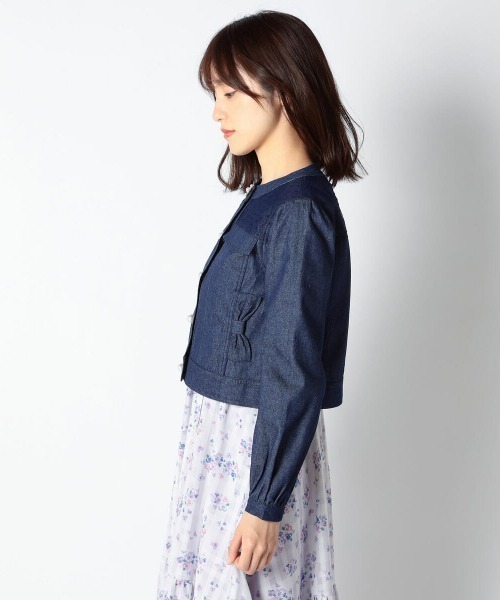 LODISPOTTO（ロディスポット）の「ジュエルパールデニムジャケット（デニムジャケット・レディース・ライトブルー/ネイビー・MEDIUM）」の6枚目の写真