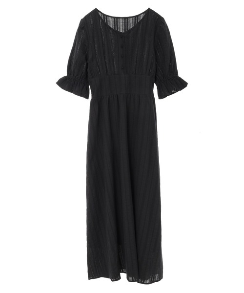 fifth（フィフス）の「ウエスト切り替えコットンロングワンピース（ワンピース・レディース・ホワイト/ブラック・MEDIUM）」の3枚目の写真