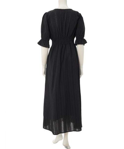 fifth（フィフス）の「ウエスト切り替えコットンロングワンピース（ワンピース・レディース・ホワイト/ブラック・MEDIUM）」の6枚目の写真