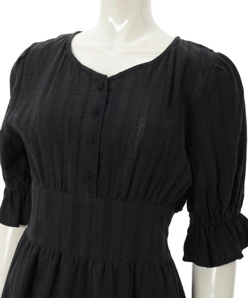 fifth（フィフス）の「ウエスト切り替えコットンロングワンピース（ワンピース・レディース・ホワイト/ブラック・MEDIUM）」の7枚目の写真