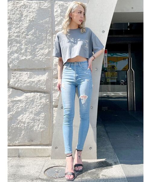 GYDA（ジェイダ）の「DRINK HI BOYポケットショートTシャツ（Tシャツ/カットソー・レディース・チャコールグレー/オフホワイト/カーキ・FREE）」の16枚目の写真