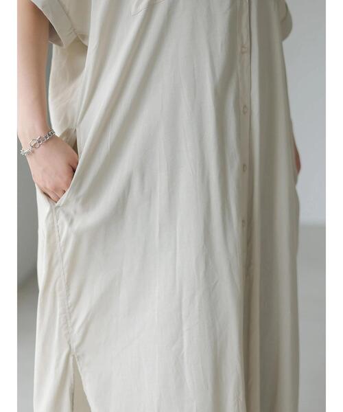 AMERICAN HOLIC（アメリカンホリック）の「Wポケット前開きシャツワンピース（シャツワンピース・レディース・ライトグレー/ブラック/ライトカーキ/ストライプ・M/L）」の12枚目の写真