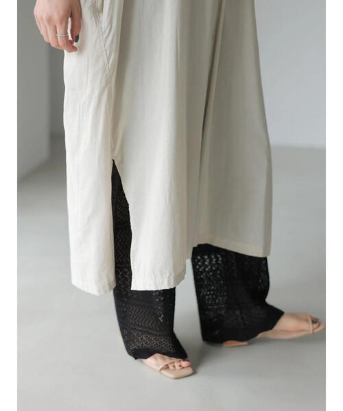 AMERICAN HOLIC（アメリカンホリック）の「Wポケット前開きシャツワンピース（シャツワンピース・レディース・ライトグレー/ブラック/ライトカーキ/ストライプ・M/L）」の11枚目の写真