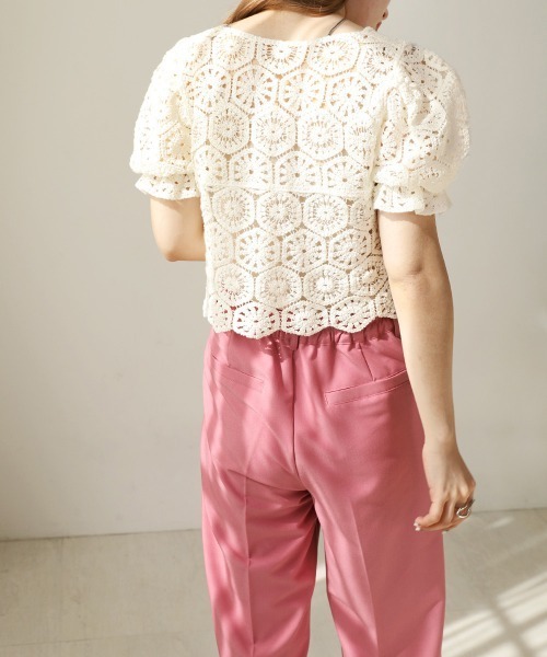 Bab（バブ）の「モチーフレースブラウス（シャツ/ブラウス・レディース・ベージュ/オフホワイト・38）」の7枚目の写真