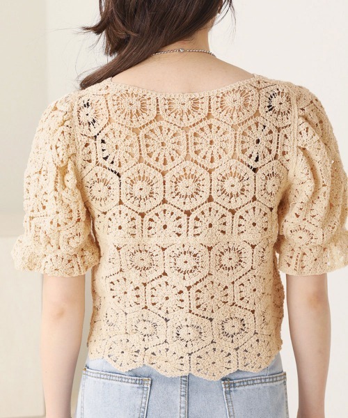 Bab（バブ）の「モチーフレースブラウス（シャツ/ブラウス・レディース・ベージュ/オフホワイト・38）」の14枚目の写真