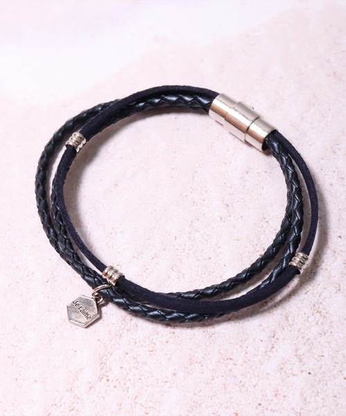 BAYBLO（ベイブロ）の「(BB)【本革】チャーム 編み込み レザー ブレスレット（ブレスレット・メンズ・ホワイト/ブラック/レッド/ネイビー/ブラウン・ONE SIZE）」の16枚目の写真