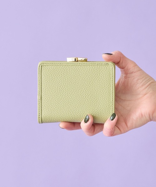 HASHIBAMI（ハシバミ）の「【HASHIBAMI】エイチビー ガマグチ ハーフ ウォレット（財布・レディース・ブラック/グレー/ピンクベージュ/グレイッシュブルー/イエロー/ラベンダー/シルバー/カーキ/グレー系その他/ブロンズ/ナチュラル/ボルドー/ネイビー/ライトグリーン/ライトイエロー/コーラルピンク/マルチ/ターコイズブルー/ブラウン/モスグリーン/ペールイエロー/マジェンタ/ベビーピンク/ゴールド/アクア/レモンイエロー/ライトグリーン系/ふじ色系/ライトオレンジ系/グリーン・FREE）」の11枚目の写真