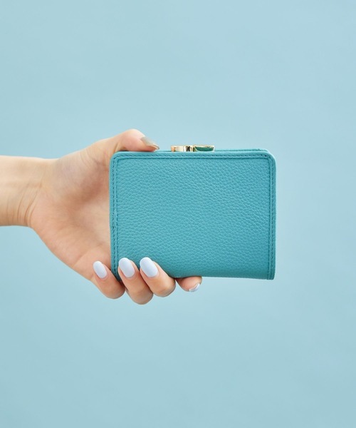 HASHIBAMI（ハシバミ）の「【HASHIBAMI】エイチビー ガマグチ ハーフ ウォレット（財布・レディース・ブラック/グレー/ピンクベージュ/グレイッシュブルー/イエロー/ラベンダー/シルバー/カーキ/グレー系その他/ブロンズ/ナチュラル/ボルドー/ネイビー/ライトグリーン/ライトイエロー/コーラルピンク/マルチ/ターコイズブルー/ブラウン/モスグリーン/ペールイエロー/マジェンタ/ベビーピンク/ゴールド/アクア/レモンイエロー/ライトグリーン系/ふじ色系/ライトオレンジ系/グリーン・FREE）」の13枚目の写真