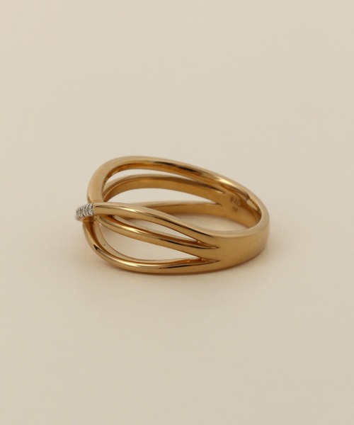 PAS TIERRA（パティエラ）の「【Reve】コンビフリュ3連風リング（リング・レディース・ゴールド系その他・#11/#9/#13/#15）」の2枚目の写真