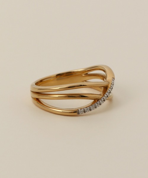 PAS TIERRA（パティエラ）の「【Reve】コンビフリュ3連風リング（リング・レディース・ゴールド系その他・#11/#9/#13/#15）」の3枚目の写真