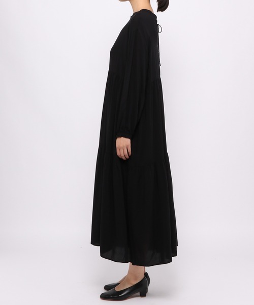 LEPSIM（レプシィム）の「キリカエギャザーワンピース　951958（シャツワンピース・レディース・ブラック/パープル/ライトグリーン・FREE）」の5枚目の写真