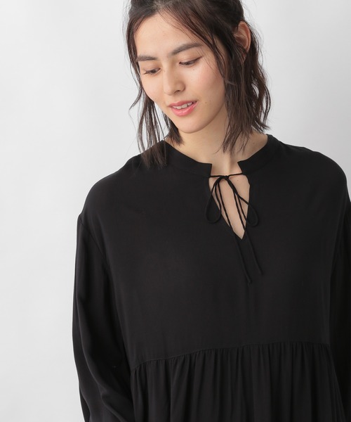 LEPSIM（レプシィム）の「キリカエギャザーワンピース　951958（シャツワンピース・レディース・ブラック/パープル/ライトグリーン・FREE）」の15枚目の写真