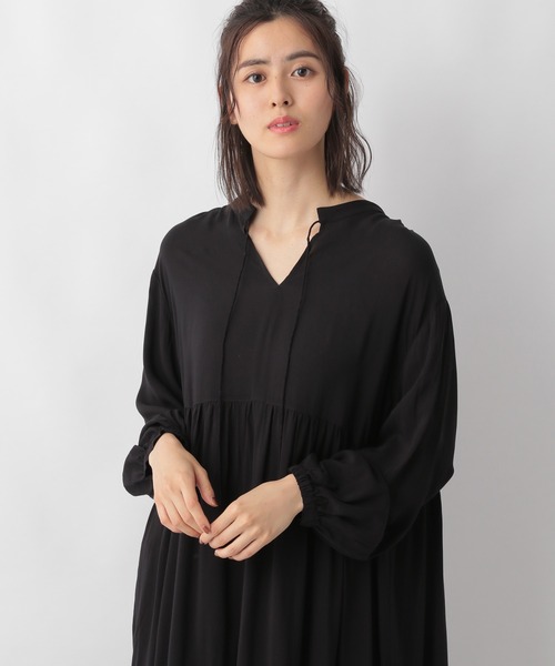 LEPSIM（レプシィム）の「キリカエギャザーワンピース　951958（シャツワンピース・レディース・ブラック/パープル/ライトグリーン・FREE）」の18枚目の写真