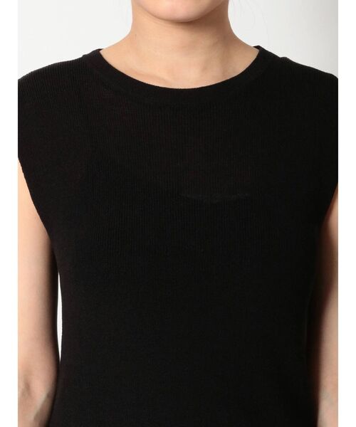 MERCURYDUO(マーキュリーデュオ)の「キャミ付片畔シアーノースリニット(ニット/セーター・レディース・ブラック/ベージュ/ブラウン・FREE)」の8枚目の写真