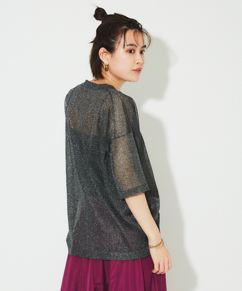 シアーニットTシャツ