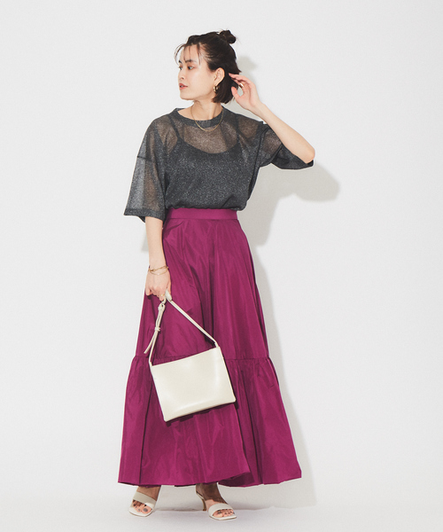 シアーニットTシャツ