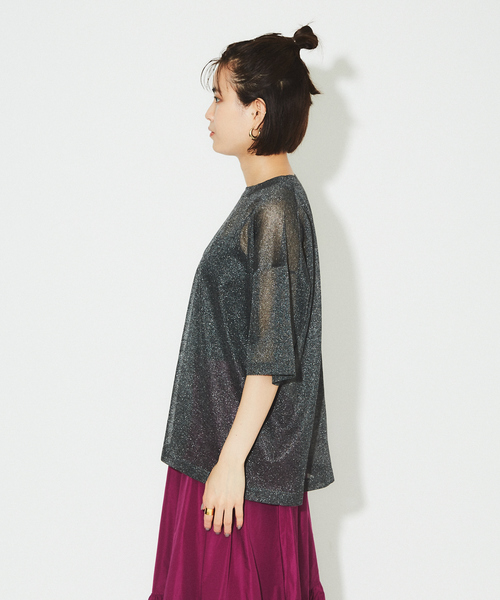 シアーニットTシャツ