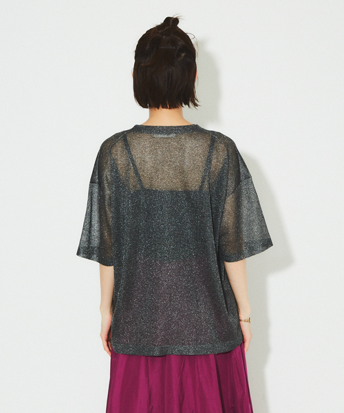 シアーニットTシャツ